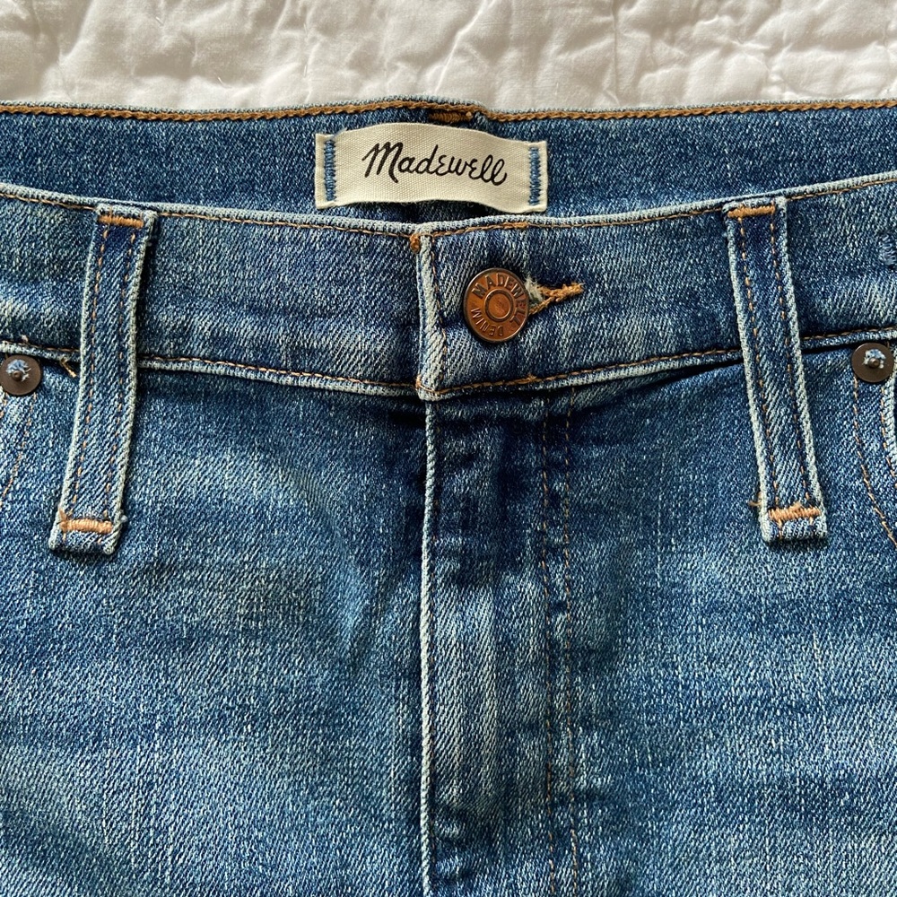 Madewell High Rise Slim Boyjean cotton jeans, size 32